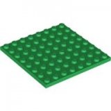 LEGO Plate 8x8 GREEN (10 pcs)