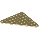 LEGO Plaat 8x8 Hoek Wedge BEIGE (100 stuks)
