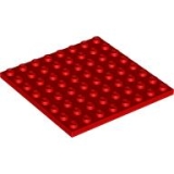 LEGO Plaat 8x8 ROOD (10 stuks)