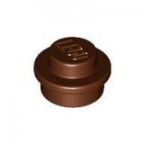 LEGO Plaat Rond 1x1 BRUIN (100 stuks)