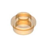 LEGO Plaat Rond 1x1 Open Nop TRANSPARANT ORANJE (100 stuks)