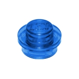 LEGO Plaat Rond 1x1 TRANSPARANT DONKERBLAUW (100 stuks)