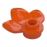 LEGO Plant Rond 1x1 met 3 Bladeren ROODORANJE (100 stuks)