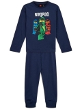 LEGO Pyjama Ninjago DONKERBLAUW (LWALIS 101- Maat 134)