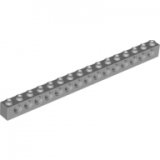 LEGO Steen 1x16 met Gaten LICHTGRIJS (10 stuks)