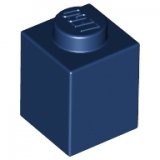 LEGO Steen 1x1 DONKERBLAUW (100 stuks)