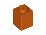LEGO Steen 1x1 DONKERORANJE (100 stuks)