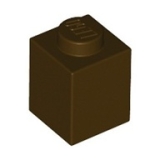 LEGO Brick 1x1 DARK BROWN (100 pcs)