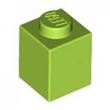 LEGO Brick 1x1 LIMEGREEN (100 pcs)