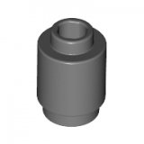 LEGO Steen 1x1 Rond DONKERGRIJS (100 stuks)