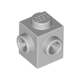 LEGO Steen 1x1 met Zij-noppen LICHTGRIJS (100 stuks)