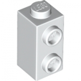 LEGO Steen 1x1x1 met 2 Zij-noppen WIT (100 stuks)
