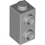 LEGO Steen 1x1x1 met 2 Zij-noppen LICHTGRIJS (100 stuks)