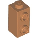 LEGO Steen 1x1x1 met 2 Zij-noppen NOUGAT (100 stuks)