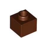 LEGO Steen 1x1x2 BRUIN (100 stuks)