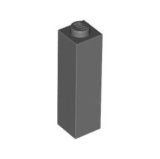 LEGO Steen 1x1x3 DONKERGRIJS (100 stuks)