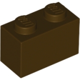 LEGO Steen 1x2 DONKERBRUIN (100 stuks)