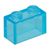 LEGO Steen 1x2 TRANSPARANT LICHTBLAUW (100 stuks)