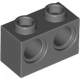 LEGO Brick 1x2 with Holes DARK GRAY (100 pcs)