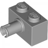 LEGO Steen 1x2 met Pin LICHTGRIJS (100 stuks)