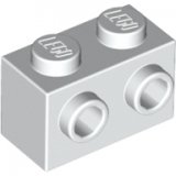 LEGO Steen 1x2 met Zij-noppen WIT (100 stuks)