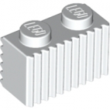 LEGO Steen 1x2 met Grill WIT (100 stuks)
