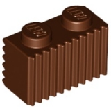LEGO Steen 1x2 met Grill BRUIN (100 stuks)