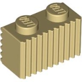 LEGO Brick 1x2 with Grille TAN (100 pcs)