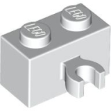 LEGO Steen 1x2 met Clip WIT (100 stuks)
