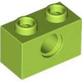 LEGO Brick 1x2 with Hole LIME GREEN (100 pcs)