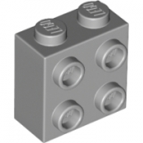 LEGO Brick 1x2x1 with Studs on 1 Side LIGHT GRAY (100 pcs)