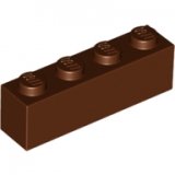 LEGO Steen 1x4 BRUIN (100 stuks)