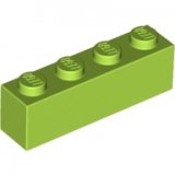 LEGO Brick 1x4 LIMEGREEN (100 pcs)