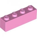LEGO Brick 1x4 BRIGHT PINK (100 pcs)