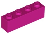 LEGO Steen 1x4 MAGENTA (100 stuks)