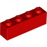 LEGO Steen 1x4 ROOD (100 stuks)