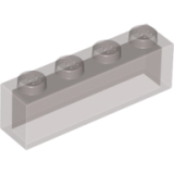 LEGO Brick 1x4 TRANS-BLACK (100 pcs)