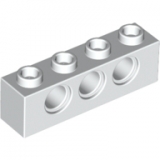 LEGO Steen 1x4 met Gaten WIT (100 stuks)