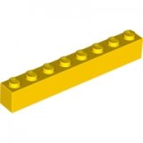 LEGO Brick 1x8 YELLOW (100 pcs)