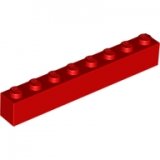 LEGO Brick 1x8 RED (100 pcs)