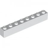 LEGO Brick 1x8 WHITE (100 pcs)