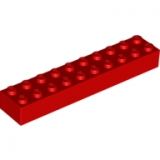 LEGO Steen 2x10 ROOD (100 stuks)