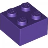 LEGO Steen 2x2 PAARS (100 stuks)