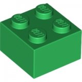 LEGO Steen 2x2 GROEN (100 stuks)