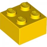 LEGO Steen 2x2 GEEL (100 stuks)