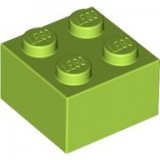 LEGO Steen 2x2 LIMEGROEN (100 stuks)