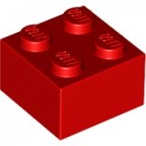 LEGO Steen 2x2 ROOD (100 stuks)