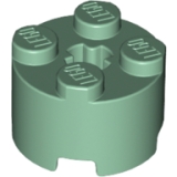 LEGO Steen 2x2 Rond ZANDGROEN (100 stuks)
