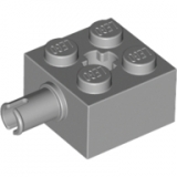 LEGO Steen 2x2 met Pin LICHTGRIJS (100 stuks)