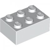 LEGO Steen 2x3 WIT (100 stuks)